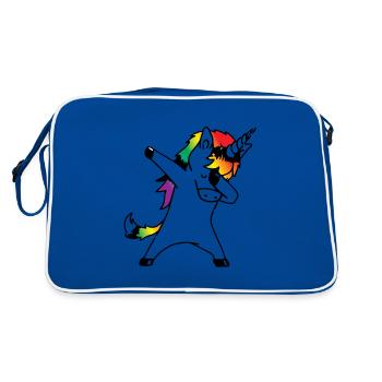 Licorne licorne licornes créature mythique animal mythique - Sac Retro - bleu/blanc - Dos