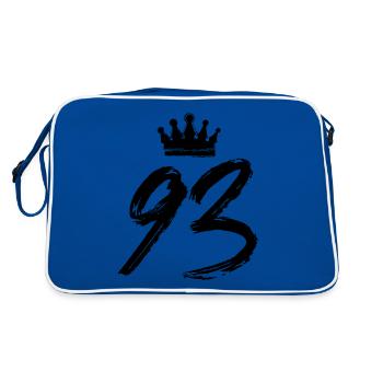 93 Couronne numérique - Sac Retro - bleu/blanc - Dos