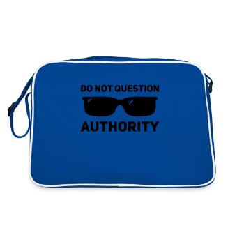 Don't question authority - Retro Bag - blue/white - Back