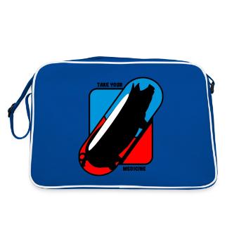Take Your Medicine - Pig Pig - Retro Bag - blue/white - Back