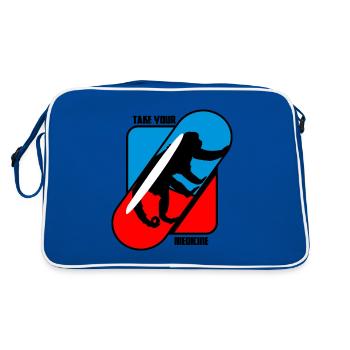 Prenez votre médicament - Monkeys - Sac Retro - bleu/blanc - Dos