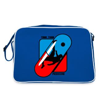 Prenez Votre Médicament - Pilule - Football - Sac Retro - bleu/blanc - Dos