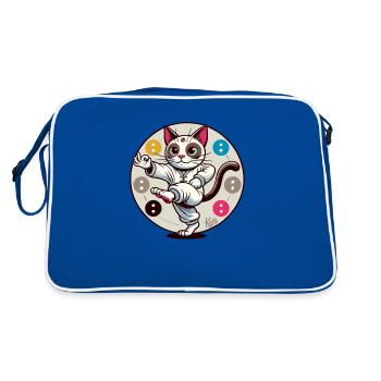 Chat de méditation Thai Chi - Sac Retro - bleu/blanc - Dos