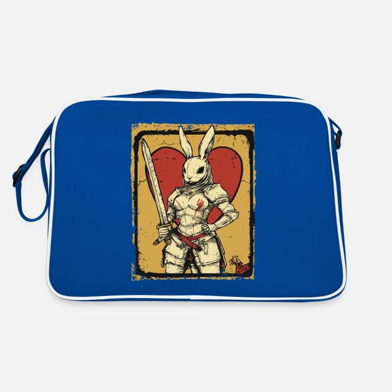 Lapin guerrier avec amour Sac Retro