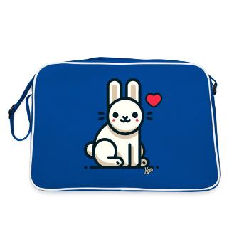 Amour Coeur Lapin - Sac Retro - bleu/blanc - Dos