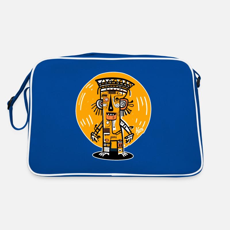 Abstract Cartoon Mayan Inca Graffiti Retro Bag