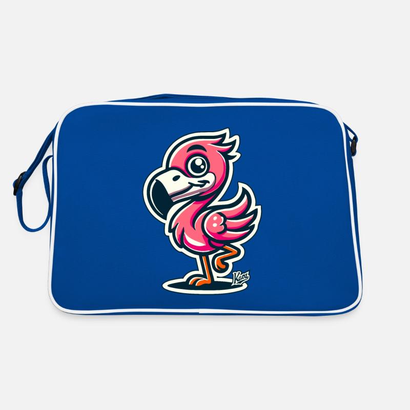 Flamant rose drôle amical Sac Retro