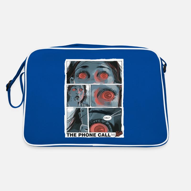 Comic über den Horror des Millenials Telefonanruf Retro Tasche