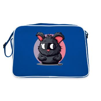 Lapin drôle avec des lunettes de ski - Sac Retro - bleu/blanc - Dos