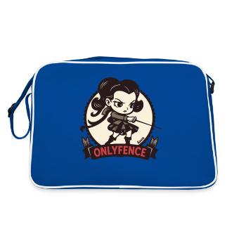 OnlyFence fencer fencing with epee - Retro Bag - blue/white - Back
