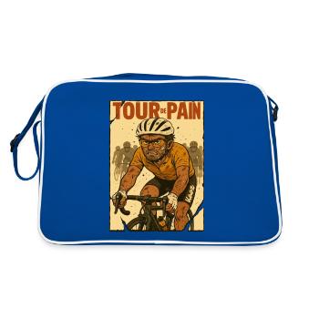 Tour de Pain – Cyclists at the limit - Retro Bag - blue/white - Back