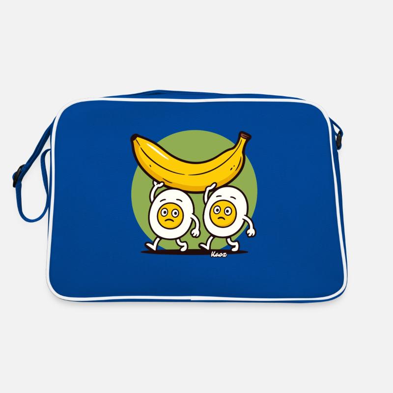 Two sad eggs carry a banana Retro Bag