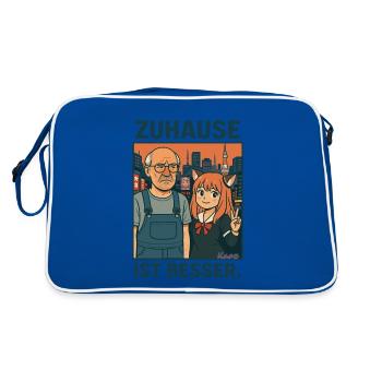Peter Pathless au Japon – Home is better - Sac Retro - bleu/blanc - Dos