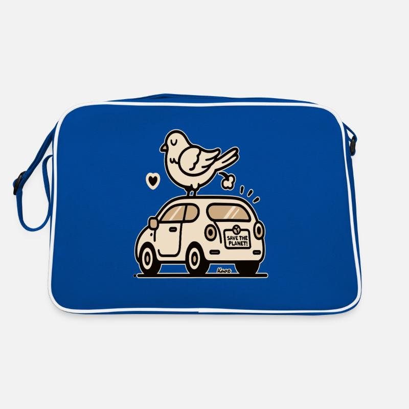 Save the Planet Pigeon and Bird Droppings Retro Bag