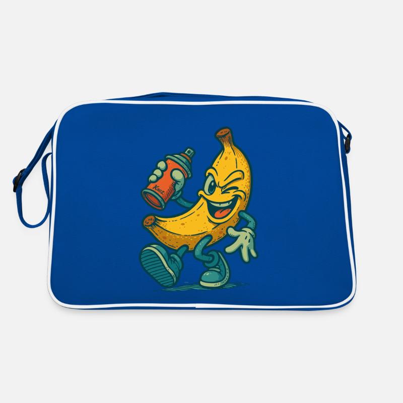 Cheeky banana with spray can Retro Bag