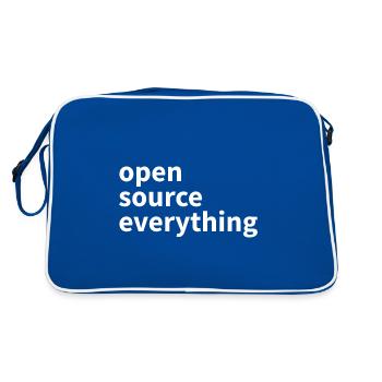Open Source Everything - Retro Bag - blue/white - Back