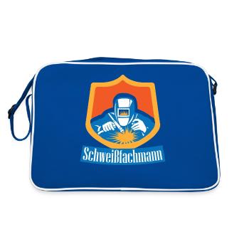 Welding specialist - professional star welder - Retro Bag - blue/white - Back