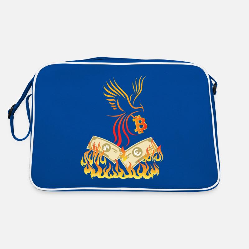 Bitcoin BTC & Phoenix - Blockchain Satoshi Nakamoto Retro Bag