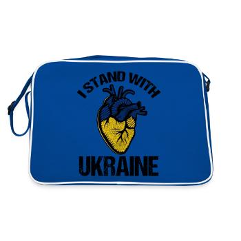 Je soutiens le drapeau ukrainien - Sac Retro - bleu/blanc - Dos