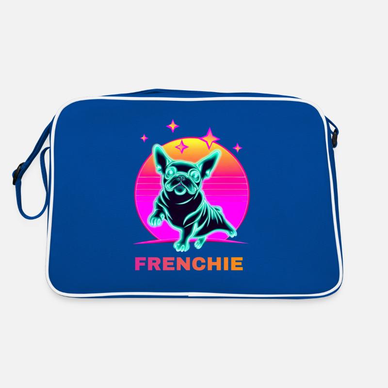 Bouledogue Français Couleur Style 80s Sac Retro
