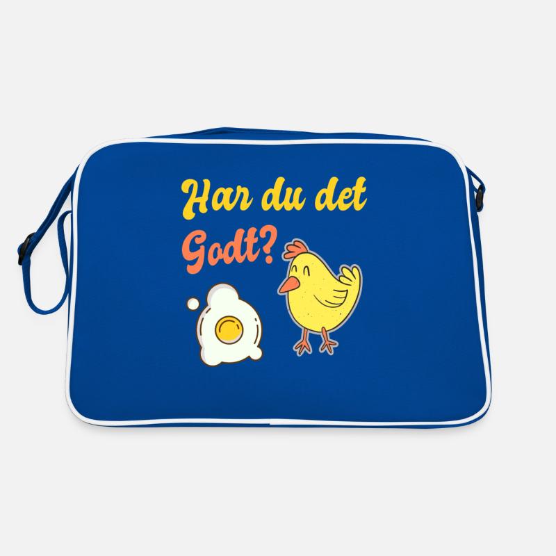 Chick fragt das Ei: Geht es dir gut? Retro Tasche