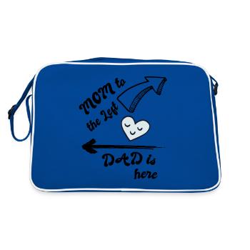Mom Left Dad Right - Retro Bag - blue/white - Back