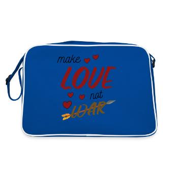 Make Love not War - Retro Bag - blue/white - Back