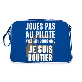 Je suis routier - Sac Retro - bleu/blanc - Dos