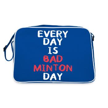 badminton badminton player badminton badminton day - Retro Bag - blue/white - Back