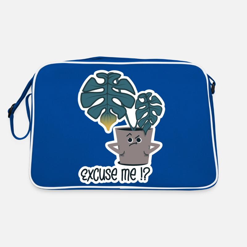 Plant - excuse me!? - Retro Bag - blue/white