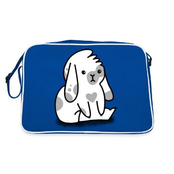 Mignon assis chignon blanc lapin - Sac Retro - bleu/blanc - Dos