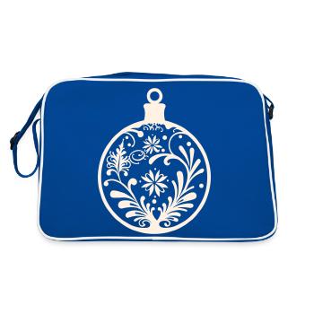 Christmas bauble decor - Retro Bag - blue/white - Back