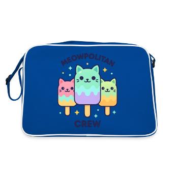 Meowpolitan Crew - Trio de chats glacés Kawaii - Sac Retro - bleu/blanc - Dos
