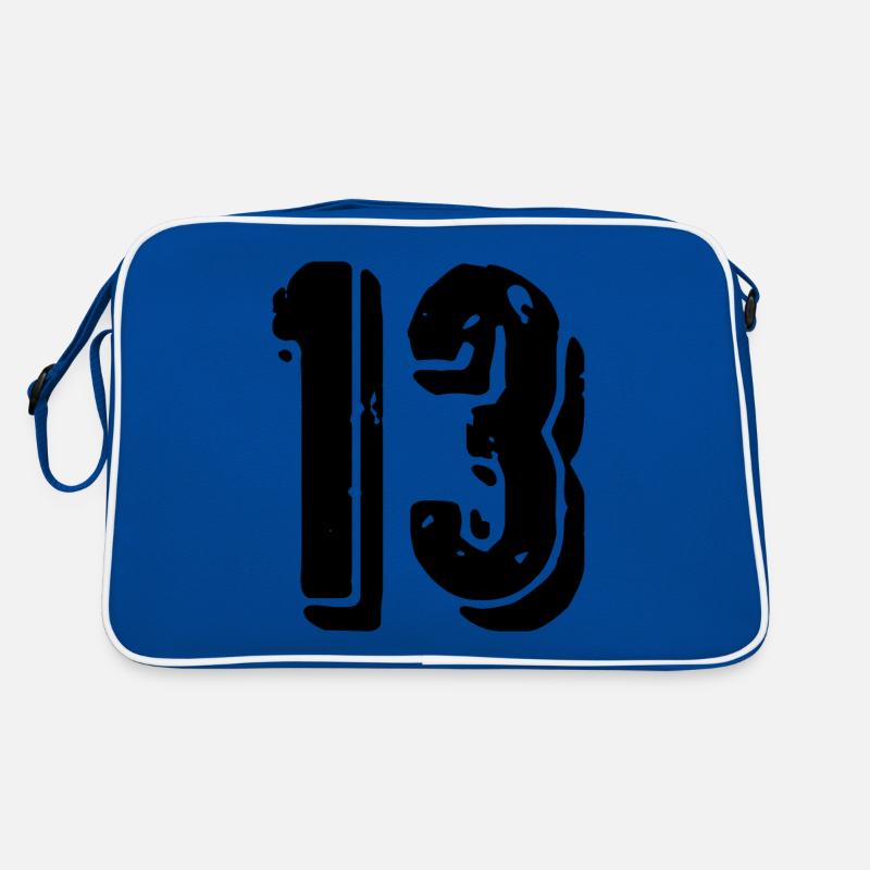 Maillot à 13 numéros - Sac Retro - bleu/blanc