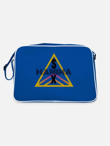 Square DesignShanimax - Retro Tasche - Blau/Weiß - Hinten
