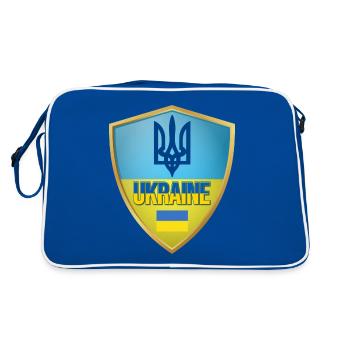 Ukraine Flag - Retro Tasche - Blau/Weiß - Hinten