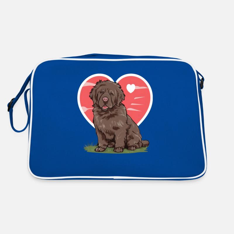 Chien Terre-Neuve au grand cœur Sac Retro