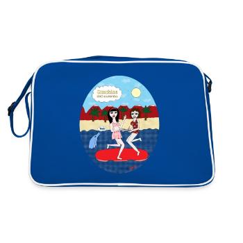 Du soleil au lieu de crier sur - Sac Retro - bleu/blanc - Dos