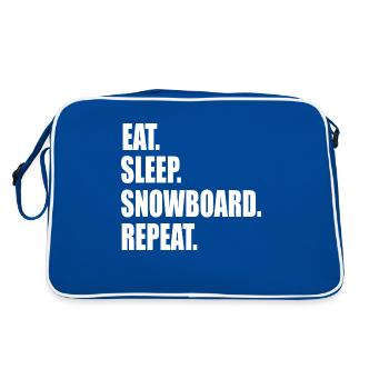 Snowboard Snowboarder - Sac Retro - bleu/blanc - Dos