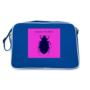 Respect the litte No. 3 - Retro Bag - blue/white - Back