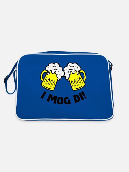 beer i mog di - Retro Bag - blue/white - Back