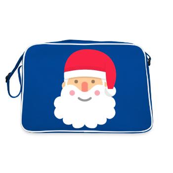 Der Weihnachtsmann - Retro Tasche - Blau/Weiß - Hinten