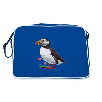 Puffin - Retro Bag - blue/white - Back