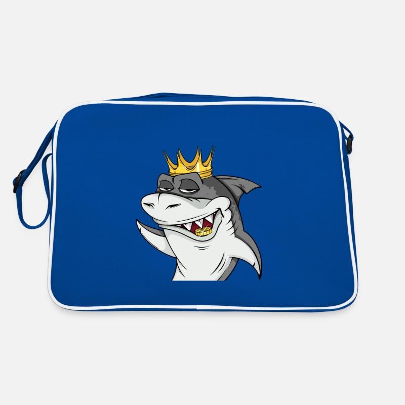 Requin cool avec couronne #4 Cool Sharks Sac Retro