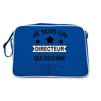 Je suis un directeur qui déchire - Sac Retro - bleu/blanc - Dos
