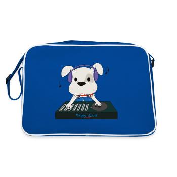 Happy Louis - DJ - Retro Bag - blue/white - Back
