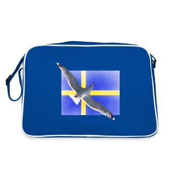 Suède Mouette Sverige - Sac Retro - bleu/blanc - Dos
