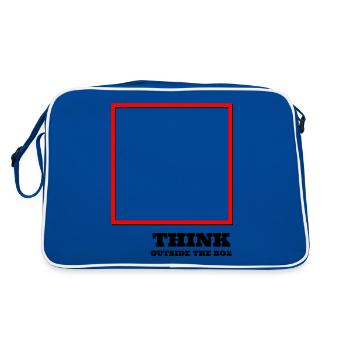 Think outside of the box - Retro Bag - blue/white - Back