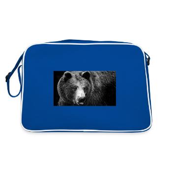Encounter with Black Bear / Brown Bear / Grizzly - Retro Bag - blue/white - Back