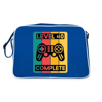 40ème Anniversaire Chemise Gamer Gambler Hommes Cadeau - Sac Retro - bleu/blanc - Dos